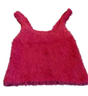 ANTHROPOLOGIE fuzzy cropped tank thumbnail 1