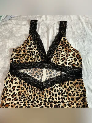 PrettyLittleThing Plus Leopard Satin Lace Cut Out Maxi Dress 18 NWT thumbnail 8