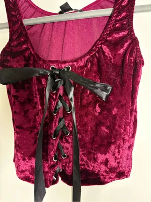 Dolls Kill wine Velvet Lace thumbnail 4