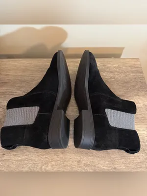 Vionic Alana Black Suede Booties Chelsea Boots Water Repellent Sz 8 Arch Support thumbnail 9