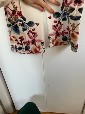 Zara Cream Floral Boot Cut Pants thumbnail 5