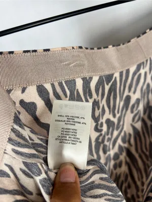 Aritzia Wilfred Cherie Midi Skirt Brown Black Animal Print Size 0 thumbnail 11