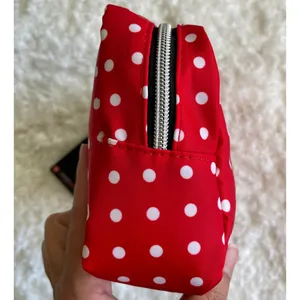 Disney Minnie Mouse Red with White Polka Dot Cosmetic Makeup Bag NEW Heart thumbnail 10