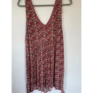 Zara Trafaluc Pink Floral Short Crinkle Sun Romper‎ V Neck Tassel Tie Size XS thumbnail 6