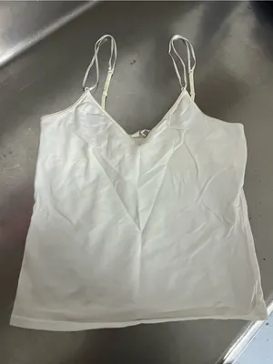 Abercrombie & Fitch White Camisole Tank Top w/Adjustable Straps Size Medium VGUC thumbnail 3