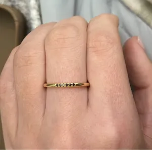Mejuri 14k black diamond line ring yellow gold thumbnail 1