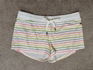 P.J. Salvage Drawstring Stripe Pajama Shorts Sz M $60 MSRP thumbnail 1