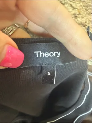 Women's Theory Scoop Neck Tank Top Size S Black White thumbnail 4