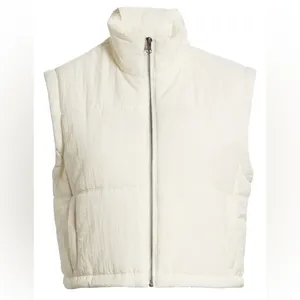 🤍Thread & Supply Cropped Puffer Vest – Ivory🤍 ~Size Medium ☀️like new cond thumbnail 2