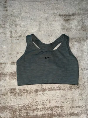 Nike Heather Grey Racerback Sports Bra thumbnail 4