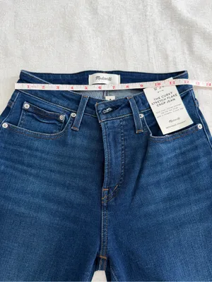 NWT Madewell Curvy Stretch Flare Crop Jeans Size 26 thumbnail 5