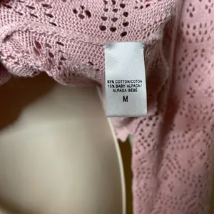 LOVESHACKFANCY Natalie Long Sleeve Pullover Sweater Pink Womens M thumbnail 4