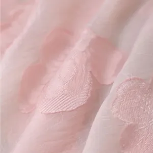 Rihoas Pink Square Neck Puffed Sleeve Midi Dress thumbnail 8