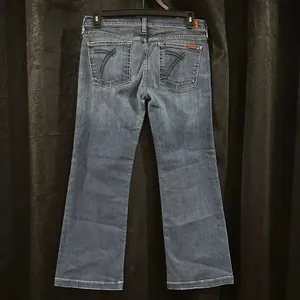 7 For All Mankind Dark Blue Flare Jeans thumbnail 2