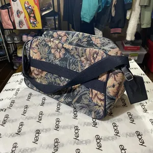 Vintage Jaguar Floral Tapestry Travel Bag Duffel Carry-on thumbnail 12