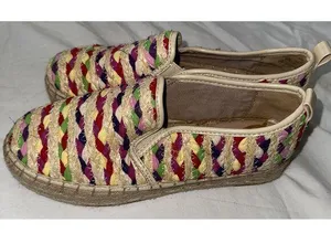 Sam Edelman Carrin Espadrille Platform Shoes Womens Size 8 Slip On Multicolor thumbnail 1