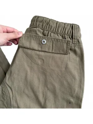 Pacsun Cotton Drawstring Waist Baggy Cargo Pants NWT Aloe Olive Green Small thumbnail 7