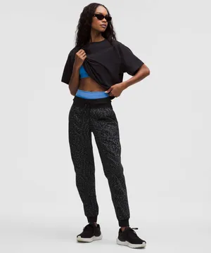 Lululemon Dance Studio Mid-Rise Jogger Full Length Leopard Warp Black Multi thumbnail 3