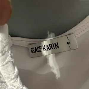Grace Karin Womens Dress White Lace Bodice Fit and Flare Size Small thumbnail 3