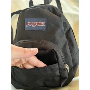 JanSport Half Pint Mini Backpack Day Bag for Travel Black Back To School Fun EUC thumbnail 4