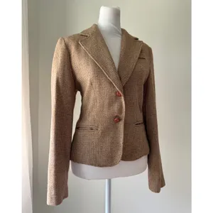 Vintage ‘80s Fay’s Closet Tan Wool Single Breasted Blazer thumbnail 3