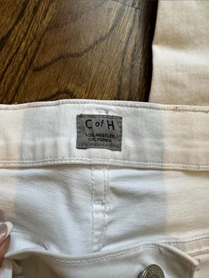 Citizens of Humanity Rocket Crop High-Rise White Skinny Jeans **PEN INK STAIN** thumbnail 8