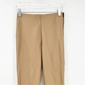 ZARA Faux Leather Skinny Pants Women's‎ Size XS Tan Minimalist Chic thumbnail 4