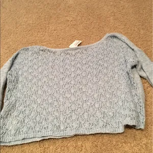 Hollister Blue lace back long sleeve top never worn thumbnail 3
