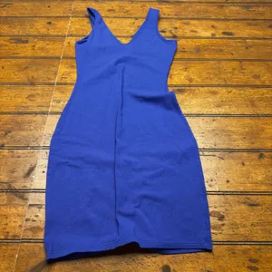 Wild Fable Womens Cobalt Blue V-Neck Bodycon Tank Mini Dress XS‎ Solid Jersey thumbnail 4