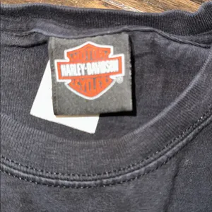 Harley-Davidson Black and Orange Logo Tee Clarksville Tennessee size medium thumbnail 5