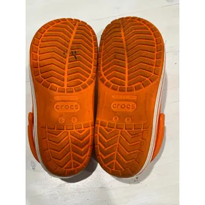 Crocs Classic Clog Bright Orange White Stripe Size 6 M‎ 8 W thumbnail 8