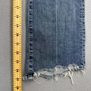 MOTHER The Insider Crop‎ Step Chew Jeans Dancing On Coals Blue Distressed 26 thumbnail 10