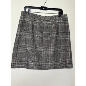 Bagatelle Plaid Mini Skirt Large Velvet Trim Button Front Heritage Preppy thumbnail 7