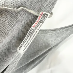 Intimately Free People Small Tank Top Gray Ribbed V-Neck Swing Cropped Sleep 674 thumbnail 6