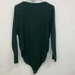 Old Navy Green Square Neck Long Sleeve Ribbed Body suit XXL Feminine 740 thumbnail 3