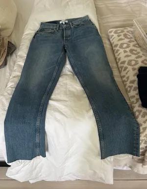 Redone jeans, size 25 straight leg frayed bottom thumbnail 1
