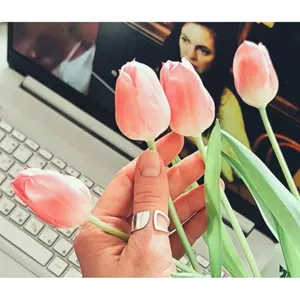 Boutique Unisex Unique,‎ 925 Silver Minimalist Ring, Adjustable thumbnail 5