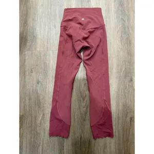 Lululemon‎ Align HR Crop 23" Scalloped Leggings Womens 0 Mulled Wine Lw6bz4s thumbnail 3