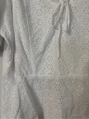 Nine Britton Plus Size White Eyelet Blouse thumbnail 2