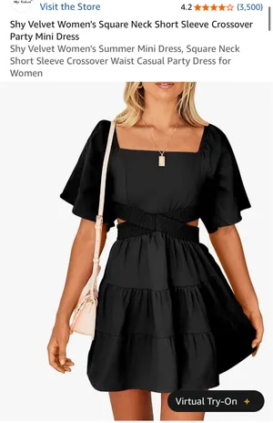 Shy Velvet Open Sides/Back Dress - Black Size S thumbnail 4