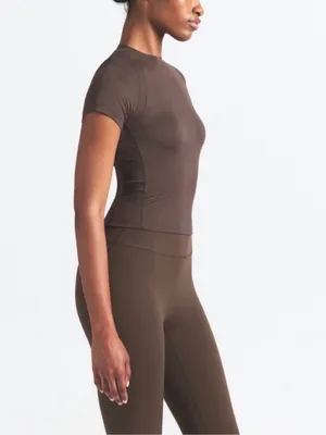 NWT Nike Skims Airy baby tee size XL dark sepia sold out color thumbnail 3