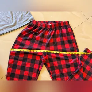PatPat Women Christmas Pajamas Set red gray comfy size small spandex polyester thumbnail 11