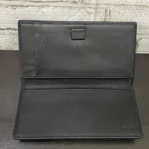 COACH Black Leather Bifold Checkbook Insert Wallet thumbnail 2
