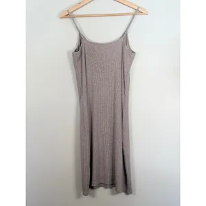 Goldie Lewinter Womens Ribbed Modal Midi Slip Dress Taupe Brown Size‎ M thumbnail 3