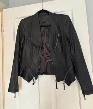 Leather jacket Black Size M thumbnail 1