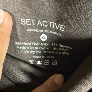 SET Active Dark Brown High-Waist Leggings & V-Neck Sports Bra Set SZ:XL thumbnail 6