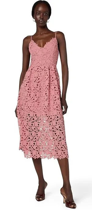 ASTR the Label Pink Mauve Lace Dress size Small Coquette Bridal Shower Communion thumbnail 1