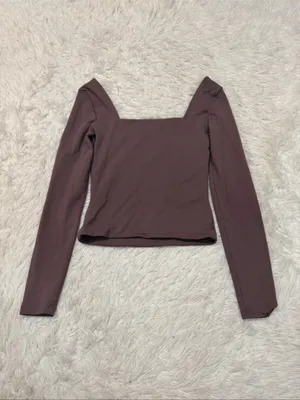 Aritzia Babaton contour Square Neck Long Sleeve Top thumbnail 3