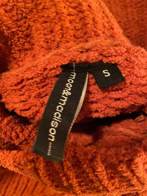 Orange Knit Turtle Neck Sweater thumbnail 5