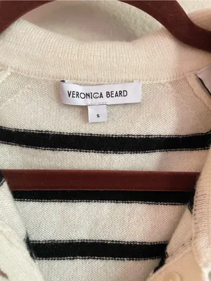 Veronica Beard Cheshire Cashmere Striped Cardigan Size S thumbnail 5